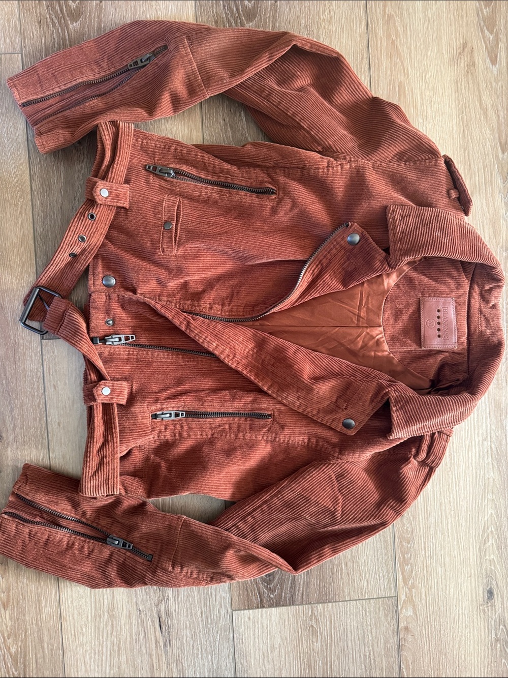 Blank NYC Brown Corduroy Biker Jacket